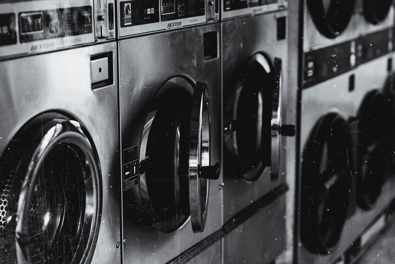 Commercial laundry machines, representing the laundry shop social media case study